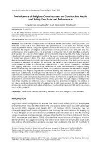Greenwich Academic Literature Archive - The influence of religious ...
