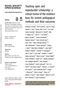 Greenwich Academic Literature Archive - Teaching open and reproducible ...