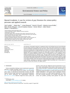 Greenwich Academic Literature Archive - Beyond Academia: a case for ...