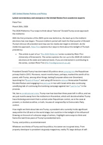 Greenwich Academic Literature Archive - The 2026 Midterms: four ways to ...