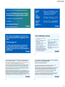 Greenwich Academic Literature Archive - Keynote: EH Workforce research ...